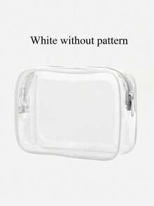 New Transparent Pink Bow Makeup Bag, Travel Organizer Pouch - PVC Clear Toiletry Bag, Travel Essential, Zipper Portable Travel Toiletry Bag, College Style PVC Cosmetic Bag, Large Capacity, Chain Travel Toiletry Bag - Multicolor - View 6