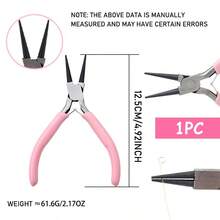 6/5/3/2/1pc Pink Jewelry Pliers, Including 3 DIY Jewelry Pliers,2 Tweezers And 1ring,Can Be Used To Make And Repair Various Jewelry Accessories, A Must-Have Tool For DIY Enthusiasts - Multicolor - View 15