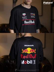 F1 Red Bull 2025 Unisex Dry-Fit T-Shirt, Training, Fitness And Gym - Fated Racing Collection - Negro - Ver 1