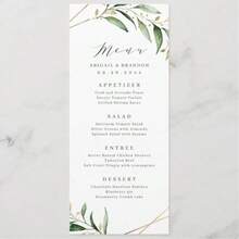5/20/50 piezas Tarjetas personalizadas del menú de boda, Tarjetas de mesa del menú de boda personalizadas, Tarjetas del menú de restaurante - Blanco - Ver 19