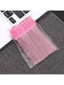 100/50/20 piezas Cepillo desechable para extensiones de pestañas, Cepillo cosmético, Aplicador de rímel, Rizador de pestañas, Cepillo para pestañas postizas, Herramienta de maquillaje para cejas - Multicolor - Ver 9