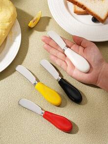 1pc Stainless Steel Ceramic Handle Butter Knife, Butter, Jam, Cream, Cheese Spreader