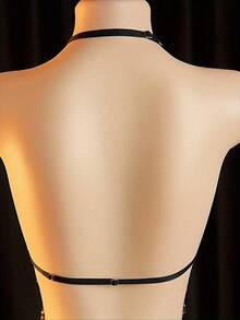 Women's Sexy Lingerie With Leopard Print Strap Design, Erotic Lingerie Set, Hot Pantyhose, Seductive Bedroom Clothing, Passionate Sleepwear. ... - 駝色 - 查看 5