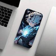 Fundas para Teléfono Móvil de Anime Boy Negro, Creativas, Resistentes a Manchas y con Protección Integral para Lente Antigolpes, Duraderas, Accesorios de Teléfono de la Serie Clásica para iPhone11/12/13/14/15/16/Pro Max o Plus, Regalo de Funda - Color mezclado 1 - Ver 4