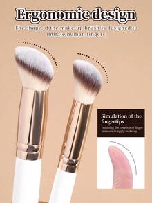 MAANGE Bộ cọ trang điểm chuyên nghiệp 5/7 món, cọ trang điểm du lịch nhỏ gọn, bao gồm cọ nền, cọ mặt, cọ phấn phủ, cọ má hồng, cọ che khuyết điểm, cọ tạo khối, cọ mũi, cọ phấn mắt, cọ chi tiết, phù hợp cho trang điểm mặt hàng ngày, có thể dùng cho các sản phẩm dạng lỏng, kem và phấn - cọ đánh bóng, tán màu và làm lớp lót trang điểm dành cho phụ nữ và bé gái, quà tặng, cọ trang điểm chuyên nghiệp, bộ trang điểm hoàn chỉnh. - trắng - Xem 8