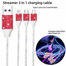 1pc Shiny Rhinestone Car Charger, Fast Charging USB Type-C Car Phone Charger, Diamond Adapter, Compatible With Phones, Dashcams, GPS And Other Devices, Ideal Gift For Men And Women On Holidays/Birthdays - Multicolor - View 68