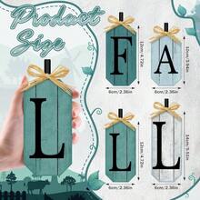 4 Pcs Blue Fall Decorations Home, Thanksgiving Blue Fall Sign Wooden Tiered Tray Decor Vintage Farmhouse Table Decor Autumn Harvest Tabletop Centerpieces Home Kitchen Indoor Mantel