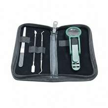 带放大镜的不锈钢指甲钳 - 精密凹边，防溅设计，舒适握感橡胶手柄，适合老年人和所有年龄段，指甲护理工具，人体工学美容工具