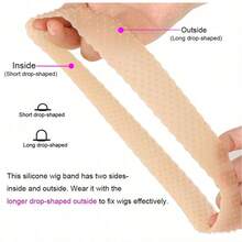 Silicone Headband, Non-Slip Wig Headband - Black - View 10