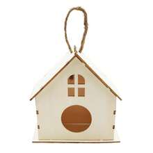 Handmade Density Board Material DIY Bird Nest & House Combination Set, Suitable For Small Birds & Parrots Outdoor Play, Relaxation, All Seasons