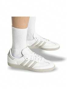 Adidas Samba OG 男式运动鞋运动经典休闲健身舒适缓震易搭配白灰色 JI3206 - 白色 - 查看 4