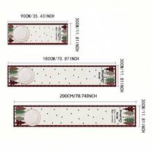 1/25pcs Christmas Red, White & Black Plaid Bordered, Decorative Christmas Tree With Star Print Linen Table Runner, Suitable For Holiday Parties, Birthday Dinners, Kitchen & Dining Room Decor, Furniture & Home Textile Decoration. It Is A Multi-Purpose Home Decor Item Applicable For Various Seasons, Perfect For Party And Holiday Decorations, As Well As A Great Gift For Parents And Friends. - Multicolor - View 15
