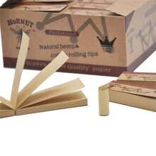 250个香烟过滤嘴 - 5包天然未精制带孔香烟过滤嘴，必备吸烟配件 - 摩卡棕 - 查看 6