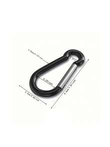 10个D型高品质铝合金登山扣，DIY攀岩扣，配件及钥匙扣，适用于户外徒步背包和日常佩戴，轻便多功能，男女通用，适合运动、探险和旅行 - 彩色 - 查看 8