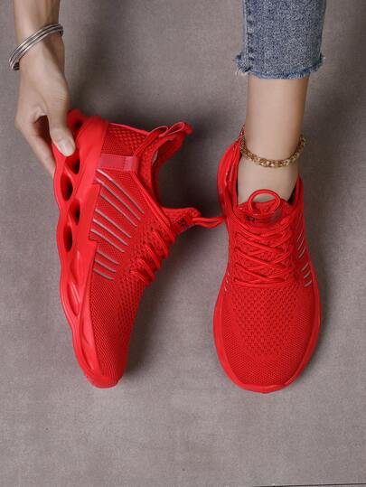 أحذية رياضية نسائية قابلة للتنفس وذات تصميم مفتوح للاستخدام اليومي والجري