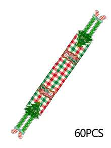 1pc/Set Christmas Tree, Snowman, Gingerbread Man, Reindeer Long Leg Table Runner, Linen Christmas Table Runner, 30*275cm Seasonal Kitchen Dining Table Decor, Christmas Party Decoration, Home Decor - Multicolor - View 11