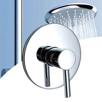 SanBouSi Shower Hot And Cold Mixing Valve (Silver) Bathroom Shower Faucet Handle Valve Brushed Nickel Shower Head, Pressure Balance Shower Valve Trim Kit Valve Trim Kit