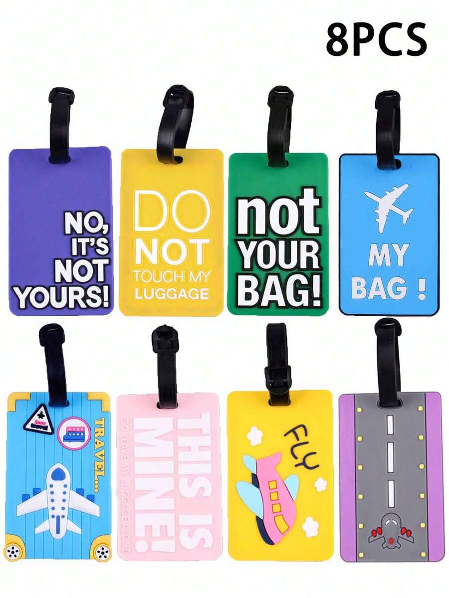 Nueva etiqueta de equipaje de PVC suave y de goma para escribir el nombre, identificación logística y tarjeta de embarque, soporte para tarjetas de identificación, colgante de regalo de Navidad para viajes, vacaciones con tarjetas de identificación portátiles