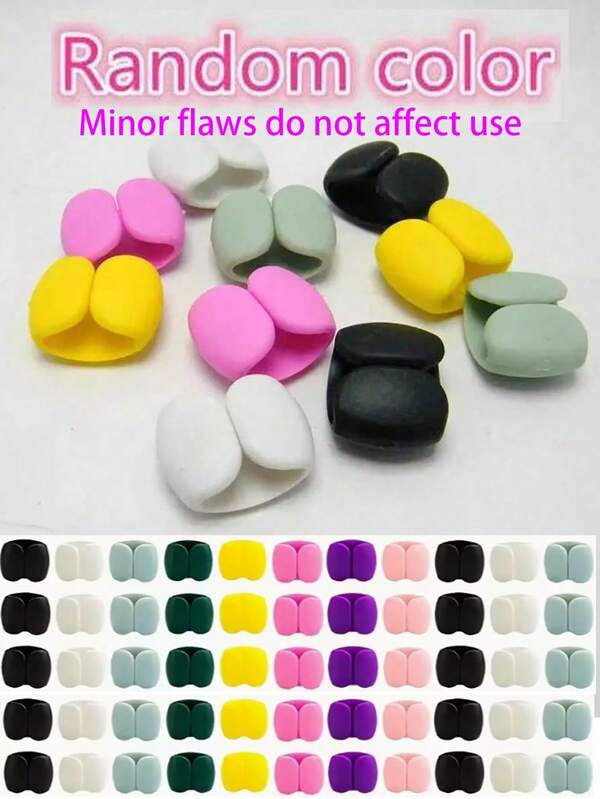 5 pezzi/10 pezzi/20 pezzi Fermagli colorati per cavi dati, Fibbie di stoccaggio per cavi dati colorati, Fermagli multifunzionali per fissaggio cavi dati - Soluzione in plastica per cavi di ricarica, cuffie e auricolari