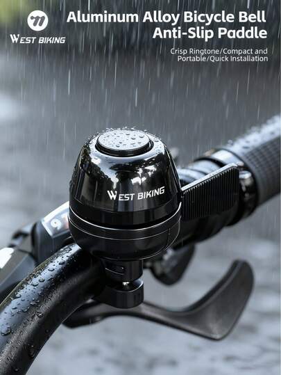WEST BIKING WEST BIKING Aluminum Alloy Loud Bicycle Bell - High Decibel (100-120dB), Rust-Proof, Durable, Universal Handlebar Fit
