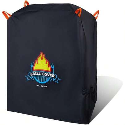 Vivicreate Waterproof BBQ Grill Cover 32 Inch Heavy Duty 420D Fabric Outdoor Barbecue Cover Weatherproof UV Protection Windproof Fits Weber Char-Broil Nexgrill Traeger Smoker Parrilla