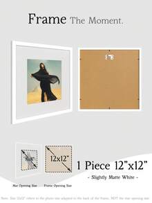 Schwarzer/Weißer/Holzfarbener minimalistischer Bilderrahmen für Wand-Galerie oder Tischplatte, 12x16/12x12/11x14/8x10/8x8/5x7/4x6 Zoll, 30x40/30x30/20x25/20x20/10x15 cm, weiße Passepartouts inklusive, Mehrfach-Collage Fotogalerie Rahmen, Diamant-Malerei Bilderrahmen, erhältlich in hellem Eichenfurnier/leicht matter Weiß/leicht matter Schwarz