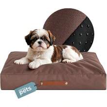 Cama Antiestrs de Foam para Perro y Gato, Colchoneta para Mascota Lavable Azul, Mediano - Chico + Café - Ver 2