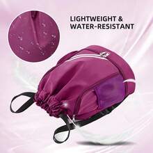 1pc Large Capacity Drawstring Sports Backpack, Fashion Gym Bag With Inner Pocket, Waterproof Wear-Resistant Nylon Oxford Cloth Material, With Bottom Shoe Compartment And Side Mesh Pockets And Wide Drawstring School Bag, Suitable For Men And Women Football Basketball Travel Yoga Swimming Cycling Shoulder Bag, Christmas Gifts - Multicolor - View 6