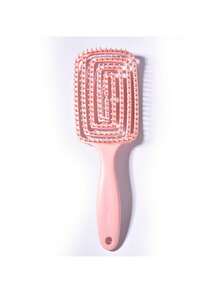 1/2件猪肋造型梳 气囊梳 高颅蓬松蚊香 大弯梳 中空气垫按摩梳 不拉扯头发 月牙弧形设计 全面深层按摩头皮。图片与实物可能存在色差，详情请以收到的商品为准。 - 彩色 - 查看 3