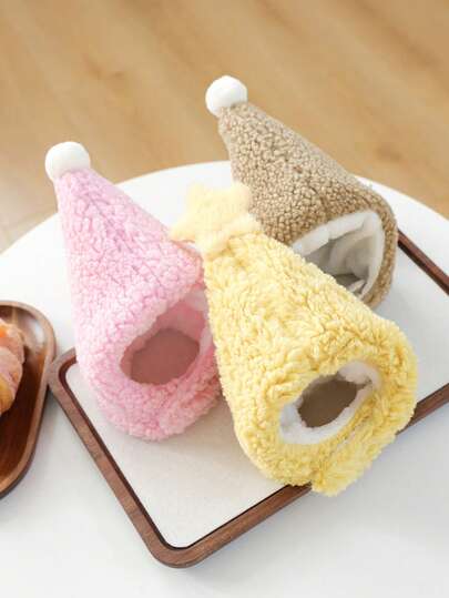 1 pezzo Cappello carino e morbido per animali domestici, adatto per cani piccoli, cuccioli, Teddy, Pomerania - Caffè