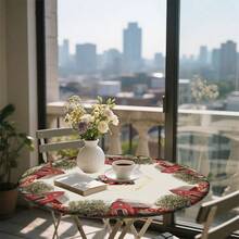 1/36 buc Față de masă rotundă cu imprimeu digital, model vintage cu fructe și casă de la țară, 48 in/54 in, husă de masă elastică de protecție, potrivită pentru utilizare zilnică, mese de terasă interioare/exterioare, decor pentru casă, cadou - Multicolor 02 - Vizualizare 5