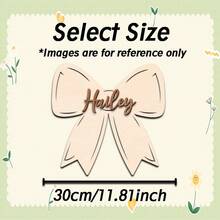 1件定制木质姓名牌，个性化姓名，独特领结设计，多种颜色可选，适用于卧室、客厅、家居装饰、婚礼、生日、情人节、派对、复活节等场合，可作为定制礼物或个性化礼物。 - 彩色 - 查看 20