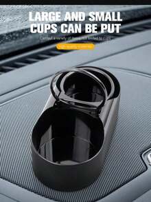 Carsun Car Cup Holder, Water Cup Storage Box, Sturdy Non-Slip, Adhesive Backing, Dual Cup Holders, Suitable For Car Dashboard - Black - View 10