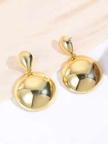 3pcs Simple & Elegant Pearl Necklace & Earrings Set, Detachable Metal Semi-Circle Pendant, Suitable For Women, Party, Festival, Wedding