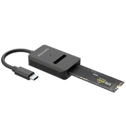  Station d'accueil USB-C AISENS M.2 (NGFF) ASUC-M2D011-BK SATA/NVMe vers USB 3.1 Gen2, noir