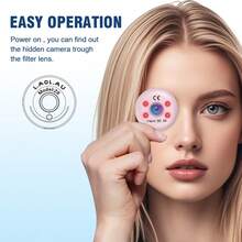 L.A.OL.A.U 1pc Anti-Peeping Detector, Hotel Hidden Camera Detector Finder, Travel Mini Portable Anti-Peeping Anti-Monitoring Camera Scanner, USB Rechargeable, With Hanging Lanyard