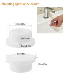 Overflow Cover Bathroom Basin Sink Overflow Cover Sink Overflow Ring Bathtub Drain Strainer Washbasin Overflow Ring Bathroom Vanity Sink Basin Overflow With Ceramic Basin Sink Hole Cover Round Hole Drain Cap Suitable For 22-24Mm Drain Holes For Kitchen And Bathroom Sinks Easy To Install Durable And Corrosion-Resistant Home Bathroom Decor Basin Accessories