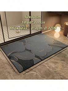 1pc Absorbent Floor Mat For Kitchen, Bathroom, Garden, Wet Areas, Water-Absorbing, Anti-Slip, Easy To Clean And Maintain - Grey - View 3