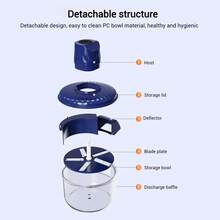 自动果蔬去皮器，家用商用两用，适用于葡萄、大蒜等果蔬去皮，便携式设计，配备1500mAh电池，方便旅行和聚会携带，支持Type-C充电。