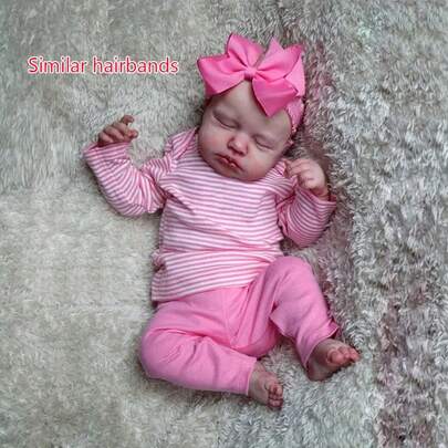 Muñecas realistas para bebés que renacen y duermen de 50 centímetros, con piel y venas pintadas en 3D (extremidades suaves de vinilo, cuerpo de tela), 20 pulgadas como juguetes para bebés recién nacidos hechos a mano por chicas reales