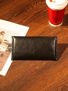 1pc PU Leather Money Envelopes For Cash, Reusable Cash Envelope Wallet For Travel And Budgeting, Multifunctional Banknote Wallet Cover Envelope Clip Coin