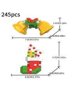 Christmas Santa Claus, Christmas Tree, Train, Snowman, Micro Building Blocks, Creative Gifts, Reindeer Building Blocks, Perfect Holiday Gifts, Room Decor, Christmas, Christmas Decorations, Adult Building Blocks, Cubby Houses, Gifts, Christmas Train Sets, Christmas, Building Blocks, Christmas Decorations Winter Christmas Decorations Home Christmas Gifts Christmas Decor - Multicolor - View 9