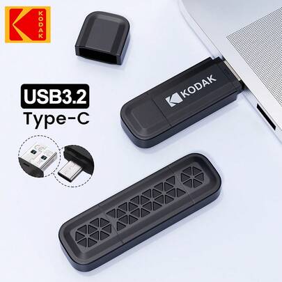  Kodak 듀얼 USB 플래시 펜 드라이브 메모리 스틱 USB3.2 Gen 1 OTG 휴대용 U 디스크 32gb 64gb 128g 256g 휴대폰 컴퓨터용 USB 키