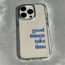 Funda Ultrafina a Prueba de Golpes y Manchas Las cosas buenas toman tiempo Adecuada para iPhone13/12/11/16 Pro Max/15Pro/14 PLUS funda de teléfono, 13 Pro/14/12 Pro Absorción de impactos, funda de teléfono antideslizante, ligera, funda de protección para hombres y mujeres, funda de protección de TPU de alta calidad El regalo perfecto para las fiestas Funda de teléfono minimalista y premium - 1 pieza - Ver 6