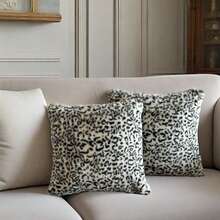 1pc New Leopard Print Pillowcase Without Pillow Insert, Luxury Style Pillowcase Suitable For Bedroom, Sofa, Living Room, Great Gift - Black and White Leopard Print - View 9
