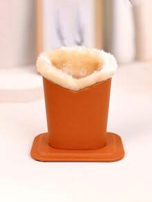 1 Stück Brillenhalter-Ständer, Samt-gefütterter PU-Leder Brillenhalter-Etui, modisches Lychee-gemusterter Brillenhalter, minimalistischer Ständer, extra dicke Stifthalterung, Brillenetui, Samt-Brillenetui