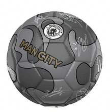 Manchester City FC Signature 32 Panel Football (Silver) - 100% Mixed - (RD3864) - Silver - View 1