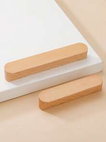 2pcs Wooden Single Hole Cartoon Drawer Pulls, Cabinet/Wardrobe Door Handles For Kids Room - Beech - View 6