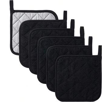 6 st värmebeständiga bänkskivsskyddsmattor för matlagning och bakning, tvättbara, multifunktionella halkfria underlägg, 18x18 cm