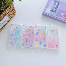 MZ033 SHS FUNDAS GLITTE FLOR - Azul - Ver 2